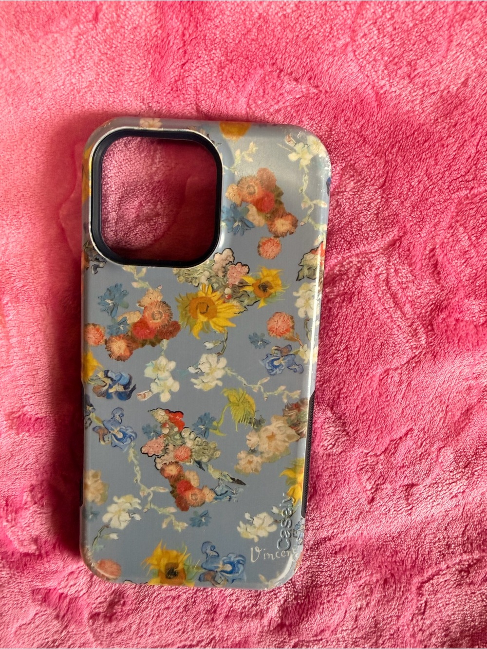Floral Blue Protective Phone Case - Blue